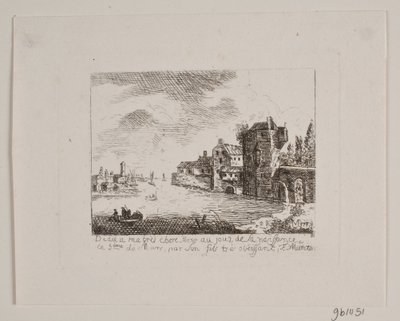 River Scene by Friedrich Münter