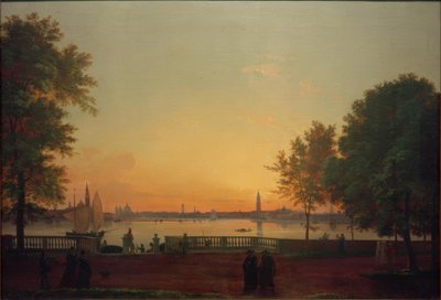 View of Venice from the Giardini Pubblici by Friedrich Nerly