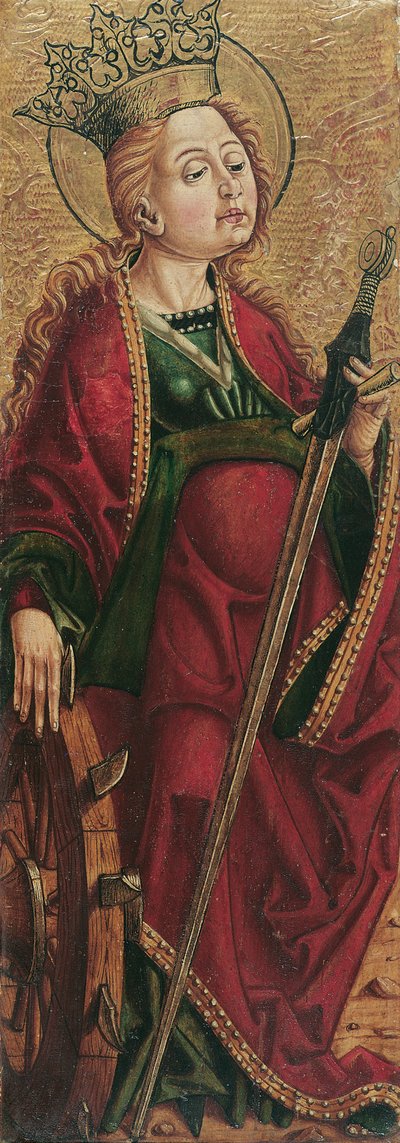 St. Catherine (Inside) and St. Stephen? (Outside) by Friedrich Pacher (Umkreis)