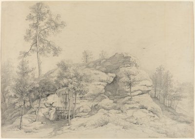 A Wayside Shrine Carved into a Rocky Tor by Friedrich Philipp Reinhold