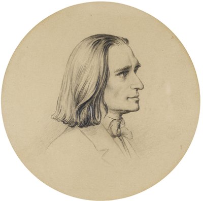 Portrait of the Composer Franz Liszt by Friedrich Preller the Elder