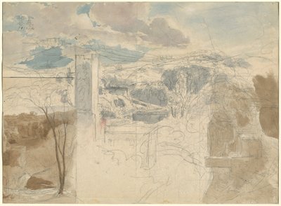 Ruins of a Fortified Tower among Wooded Hills by Friedrich Salathé