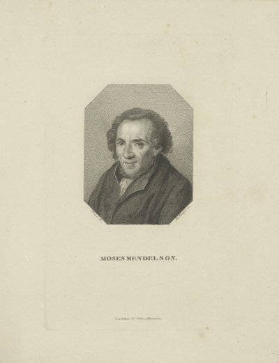 Portrait of Moses Mendelssohn by Friedrich Wilhelm Bollinger
