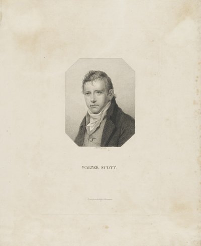 Portrait of the Historical Novelist and Poet Sir Walter Scott by Friedrich Wilhelm Bollinger
