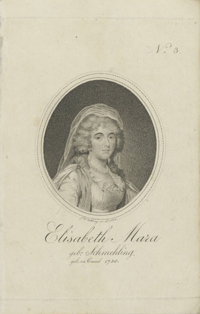 Gertrud Elisabeth Mara, née Schmeling 1749-1833, 1803 by Friedrich Wilhelm Nettling
