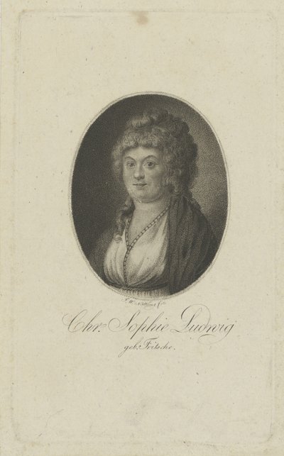 Portrait of the author Christiane Sophie Ludwig, née Fritsche by Friedrich Wilhelm Nettling