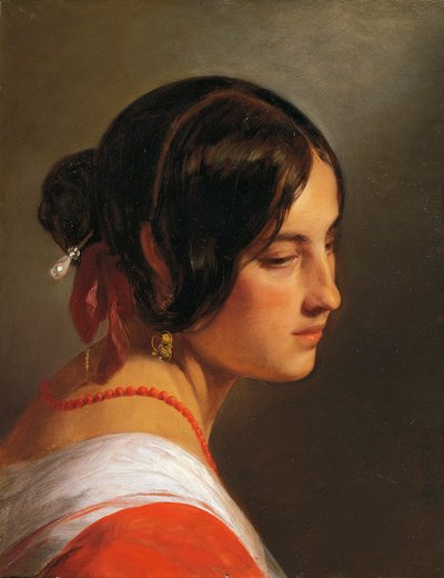 Head of woman by Friedrich von Amerling