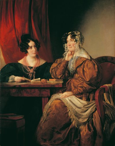 Henriette Baroness Pereira-Arnstein (1780–1859) with her Daughter Flora (1814–1882) by Friedrich von Amerling
