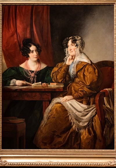 Portrait of Baroness Henriette von Pereira-Arnstein with Her Daughter Flora by Friedrich von Amerling
