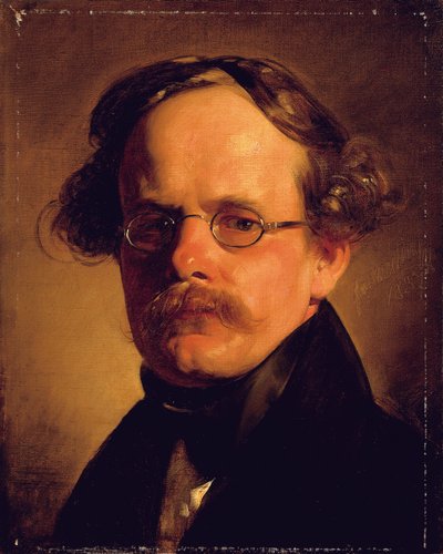 Portrait of the Engraver Franz Xaver Stober by Friedrich von Amerling