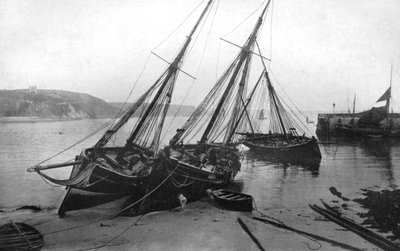 Boats in Tenby Harbour, Pembrokeshire, Wales, 1924-1926 by Frith and Co