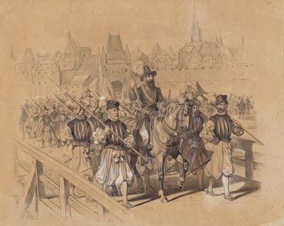 Greeting of a Prince by the Mayor and the Citizen Regiment of Vienna by Fritz L
