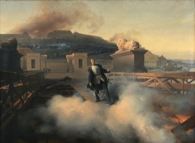 Colonel Alnock on the Budapest Chain Bridge by Fritz L