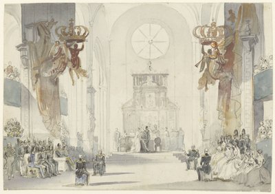 Marriage of Princess Louise with Prince Charles of Sweden by Fritz Ludwig von Dardel