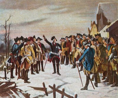Address by Frederick the Great to His Generals on the Evening Before the Battle of Leuthen, 5 December 1757 by Fritz Roeber