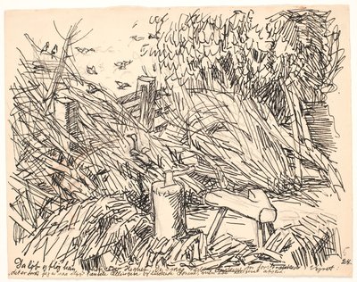 Then He Ran and Flew Over the Fence... by Fritz Syberg