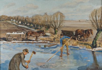 Farmhands Fetching Ice by Fritz Syberg