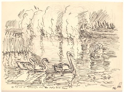 And Straight Out of the Thicket Came Three Lovely White Swans by Fritz Syberg