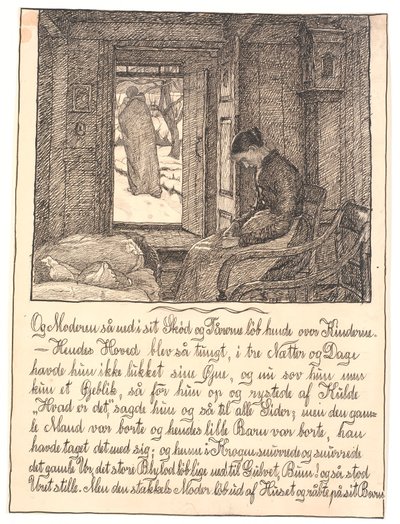 And the Mother Looked Down into Her Lap, and Tears Ran Down Her Cheeks... by Fritz Syberg