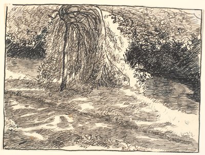 Study for the Weeping Willow in: There You Have Your Eyes, Said Death... by Fritz Syberg