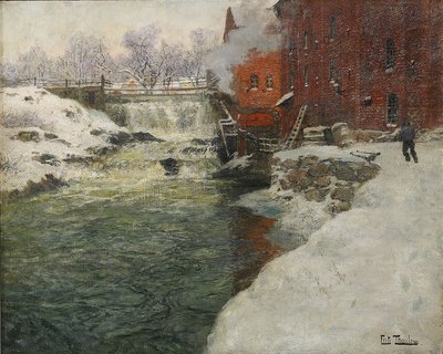 Canvas Factory by the Aker River Kristiania by Fritz Thaulov