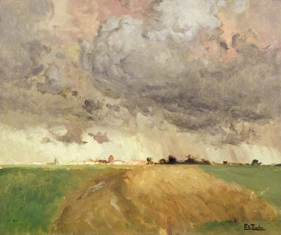 Storm in Delft by Fritz Thaulow