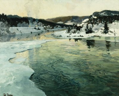 Winter on the Mesna River Near Lillehammer, c. 1905-06 by Frits Thaulow