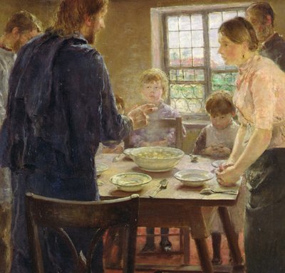 Christ with the Peasants (detail) by Fritz von Uhde