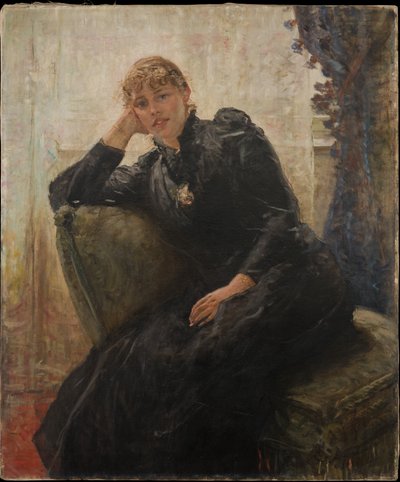 Portrait of a Lady (Portrait of Therese Karl) by Fritz von Uhde