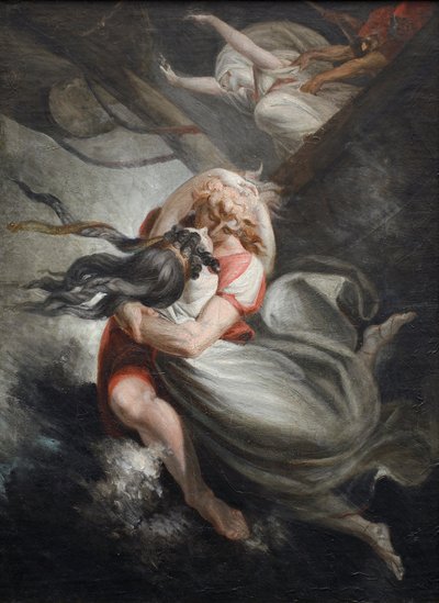Rezia Throws Herself with Huon into the Sea, Fatime is Held Back by Force, 1804-1805 by Füssli