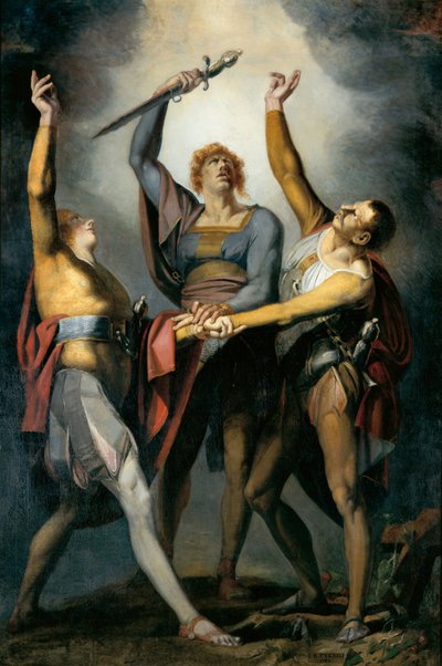 The three confederates in the oath on the Rütli by Füssli