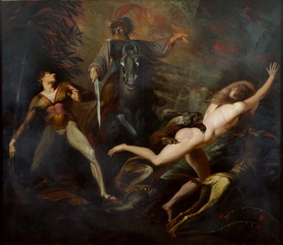 Theodore Meets in the Wood the Spectre of His Ancestor Guido Cavalcanti by Füssli