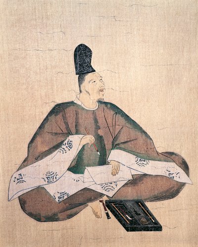 Portrait of Poet Yamabe no Akahito by Fujiwara  Nobuzane