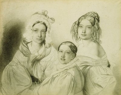 Portrait of Countesses Praskovia, Nadezhda and Maria Vyazemsky, 1835 by Fyodor Antonovich Bruni