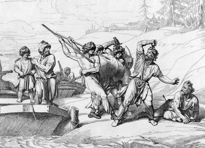 The Death of Askold and Dir, before 1839 by Fyodor Antonovich Bruni