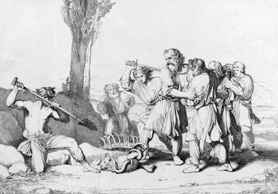 The Death of Grand Duke Oleg, Before 1839 by Fyodor Antonovich Bruni