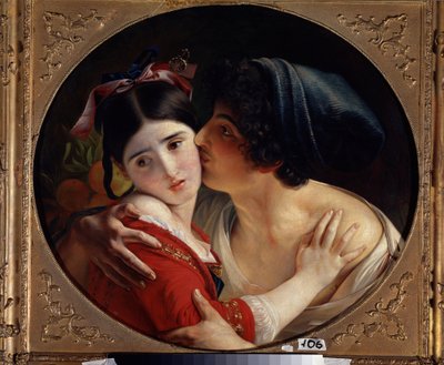The Kiss by Fyodor Antonovich Moller