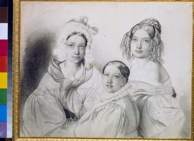 Portraits of Countesses Praskovia, Nadezhda, and Maria, Daughters of Prince Piotr Viazemski by Fyodor Bruni