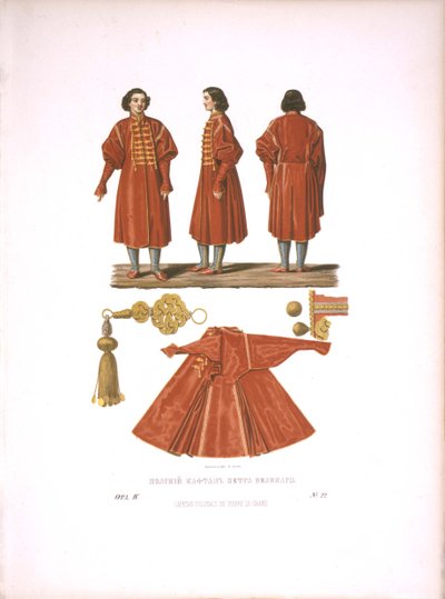A Polish Kaftan of Peter the Great. From the Antiquities of the Russian State by Fyodor Grigoryevich Solntsev