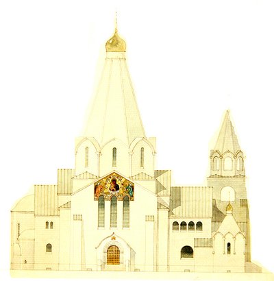 Design for the church of Balakovo by Fyodor Shekhtel