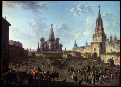 The Red Square in Moscow by Fyodor Yakovlevich Alexeev