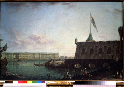 View from the Peter and Paul Fortress and the Palace Embankment in St Petersburg by Fyodor Yakovlevich Alexeev