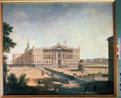 View of the Michael Palace and the Connetable Square in St Petersburg by Fyodor Yakovlevich Alexeev