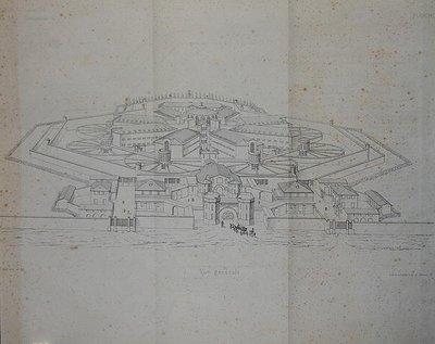Design for a Cellular Prison for 585 Prisoners by G.A. Blouet