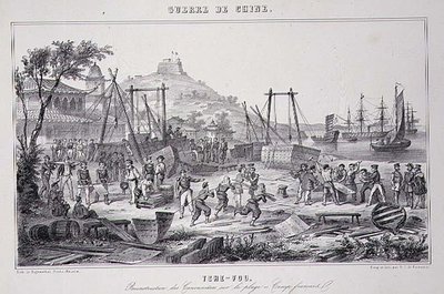 Reassembling Gunboats on the Beach of Tche-Fou, from 