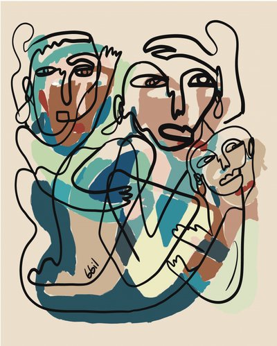 Abstract Human Connection by GIovanna Gil Alves
