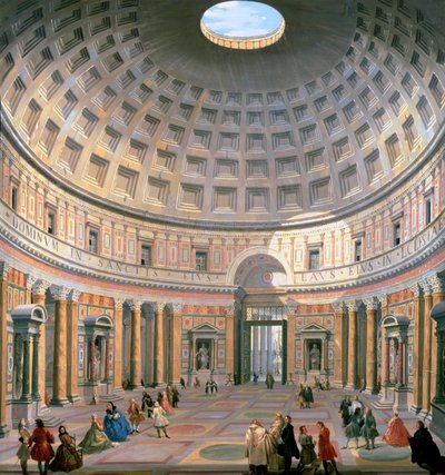 Interior of the Pantheon, Rome by G.P. (workshop of) Pannini or Panini