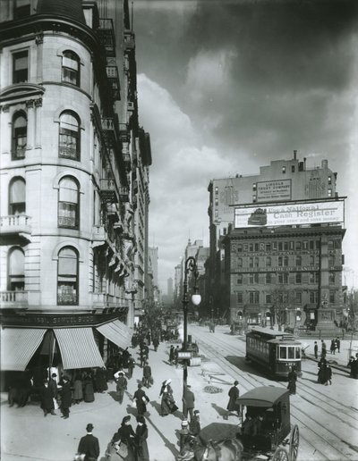 Broadway North from 24th Street, New York City by G.P. Hall und Sohn