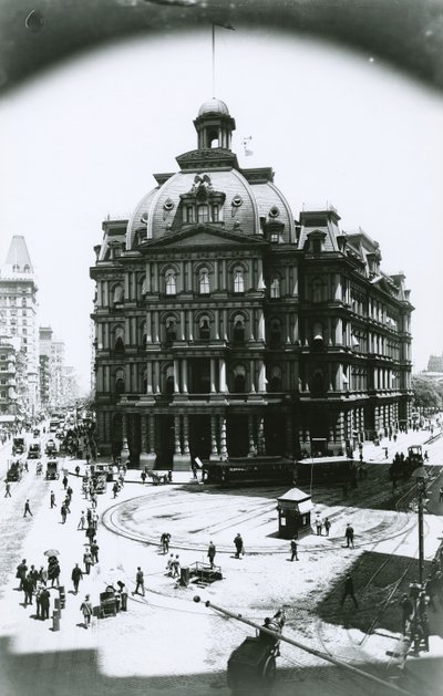 Old Post Office, Broadway and Park Row, New York City by G.P. Hall und Sohn