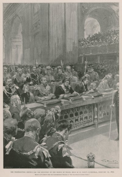 Service of thanksgiving for the recovery of the Prince of Wales from illness, St Paul